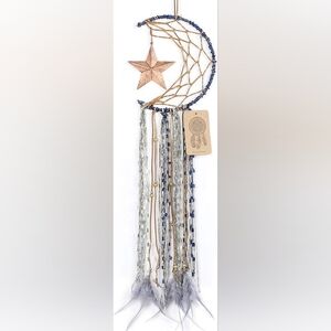 Bohemian Handmade Dreamcatcher with Star and Moon Design